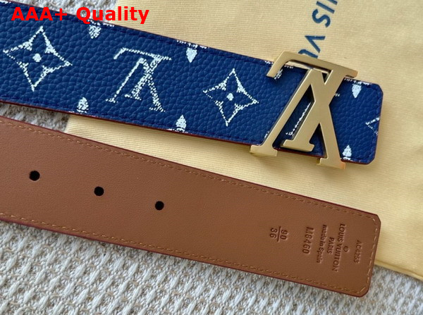 LV Initiales 40mm Reversible Belt in Blue Taurillon Leather M8460V Replica