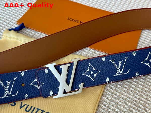 LV Initiales 40mm Reversible Belt in Blue Taurillon Leather M8460V Replica