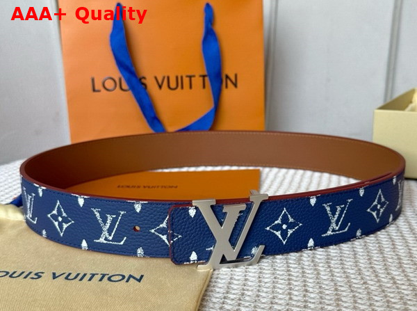 LV Initiales 40mm Reversible Belt in Blue Taurillon Leather M8460V Replica