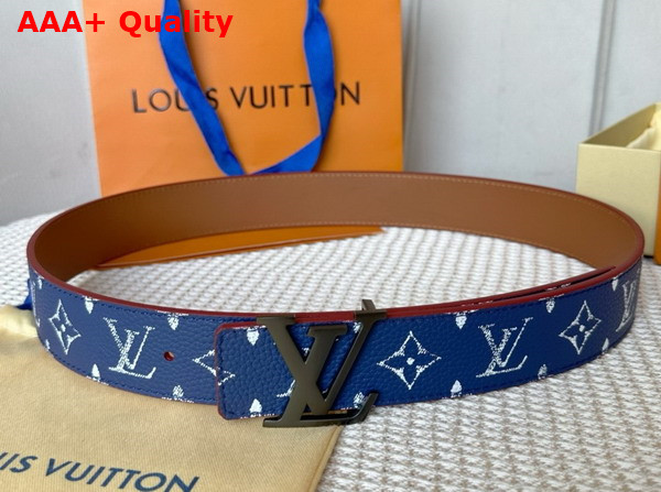 LV Initiales 40mm Reversible Belt in Blue Taurillon Leather M8460V Replica