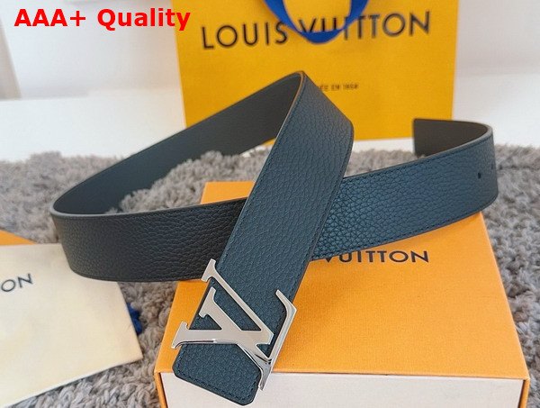 LV Initiales 40mm Reversible Belt in Navy Blue Taurillon Leather Replica