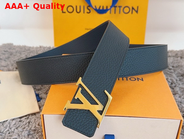 LV Initiales 40mm Reversible Belt in Navy Blue Taurillon Leather Replica