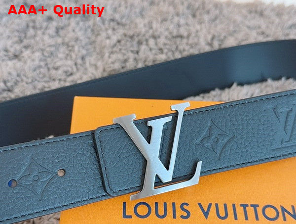 LV Initiales 40mm Reversible Belt in Navy Embossed Monogram Taurillon Leather Replica
