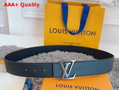 LV Initiales 40mm Reversible Belt in Navy Embossed Monogram Taurillon Leather Replica