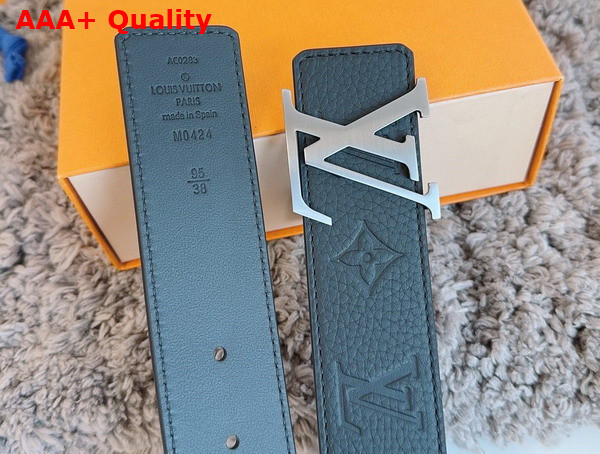 LV Initiales 40mm Reversible Belt in Navy Embossed Monogram Taurillon Leather Replica