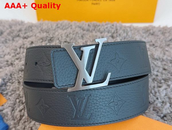 LV Initiales 40mm Reversible Belt in Navy Embossed Monogram Taurillon Leather Replica