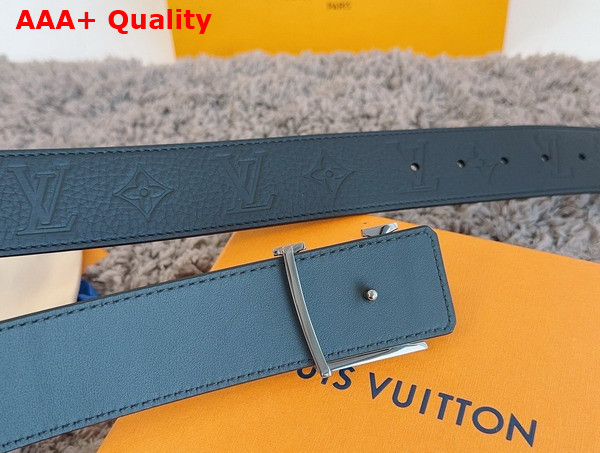 LV Initiales 40mm Reversible Belt in Navy Embossed Monogram Taurillon Leather Replica