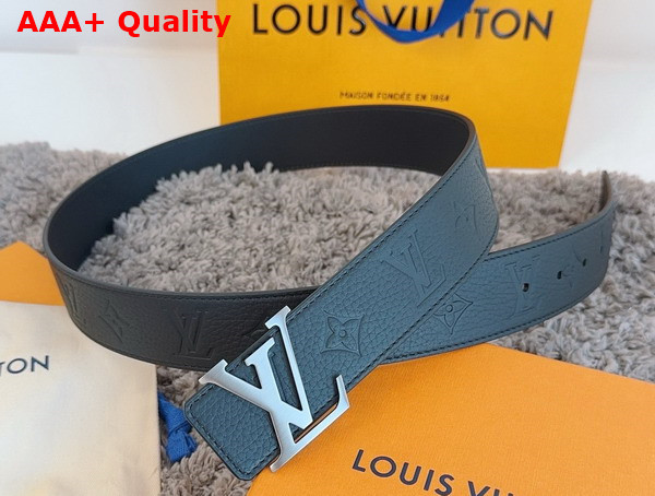 LV Initiales 40mm Reversible Belt in Navy Embossed Monogram Taurillon Leather Replica