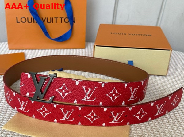LV Initiales 40mm Reversible Belt in Red Taurillon Leather M8457V Replica