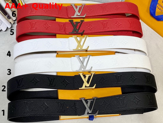 LV Initiales 40mm Reversible Belt in Red Taurillon Monogram Leather Replica