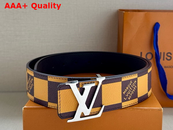LV Initiales 40mm Reversible Belt in Yellow Damier Pop Coated Canvas M8546V Replica