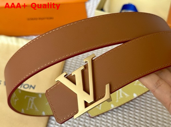 LV Initiales 40mm Reversible Belt in Yellow Taurillon Leather M8458V Replica