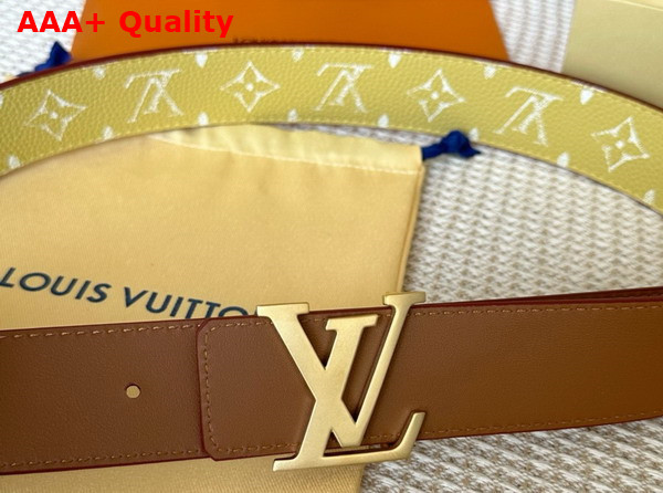 LV Initiales 40mm Reversible Belt in Yellow Taurillon Leather M8458V Replica
