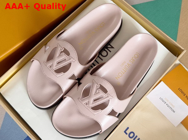 LV Isola Flat Comfort Mule in Rose Clair Pink Calf Leather 1ACPE5 Replica
