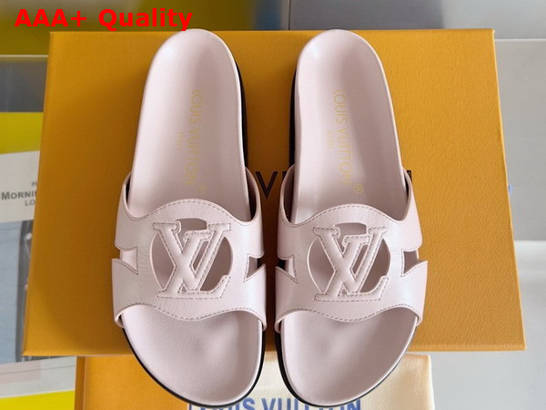 LV Isola Flat Comfort Mule in Rose Clair Pink Calf Leather 1ACPE5 Replica