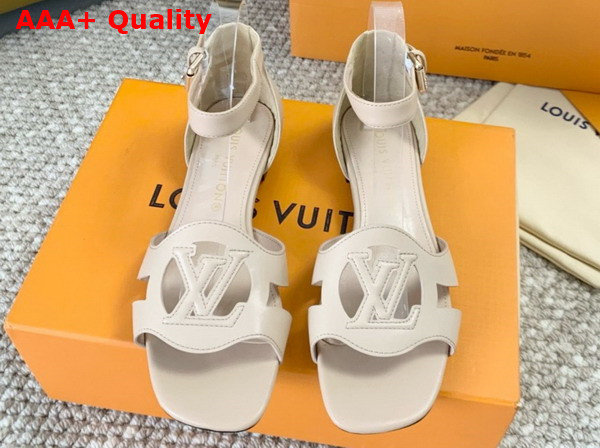 LV Isola Sandal in Beige Calf Leather Replica
