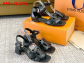 LV Isola Sandal in Black Calf Leather 1ACIPW Replica