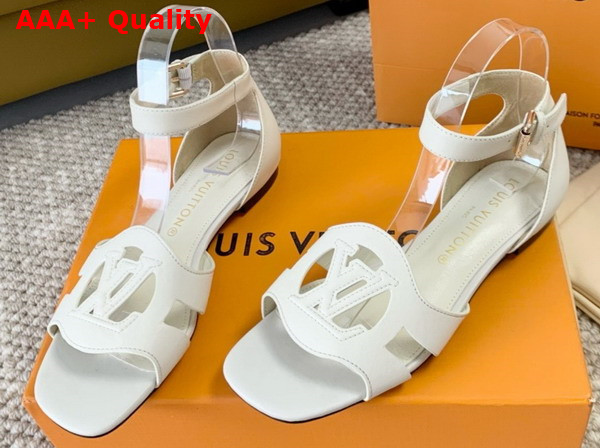 LV Isola Sandal in White Calf Leather 1ACIQS Replica