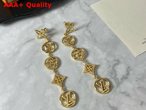 LV Lace Earrings Gold Color M01072 Replica