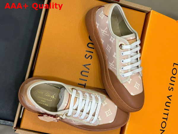 LV Lagoon Sneaker in Beige Monogram Patterned Canvas 1AIFAY Replica