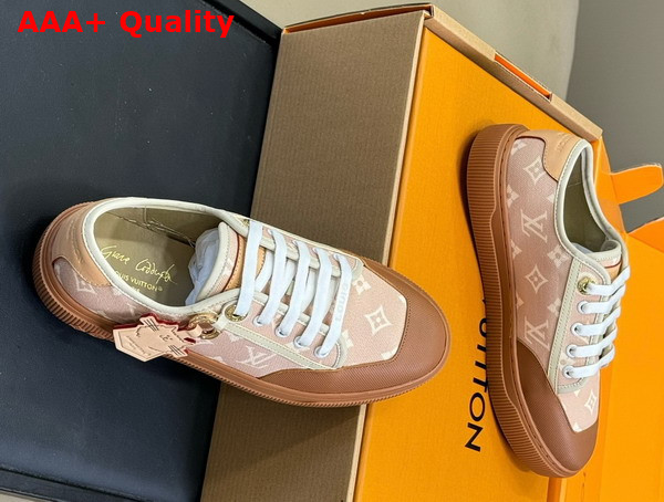 LV Lagoon Sneaker in Beige Monogram Patterned Canvas 1AIFAY Replica