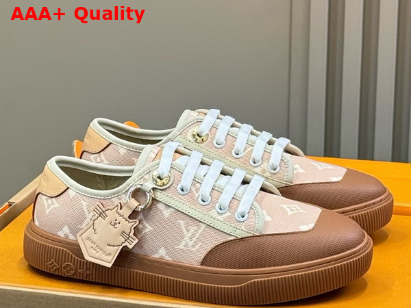 LV Lagoon Sneaker in Beige Monogram Patterned Canvas 1AIFAY Replica