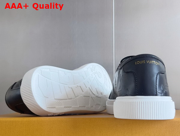 LV Lagoon Sneaker in Black Monogram Debossed Calf Leather Replica