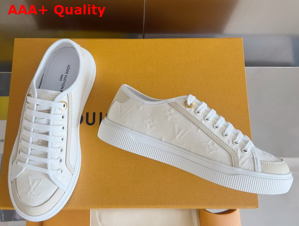 LV Lagoon Sneaker in Ecru White Canvas 1AHOQP Replica