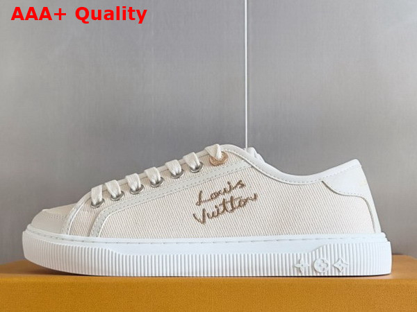 LV Lagoon Sneaker in Ecru White Canvas 1AIDX7 Replica