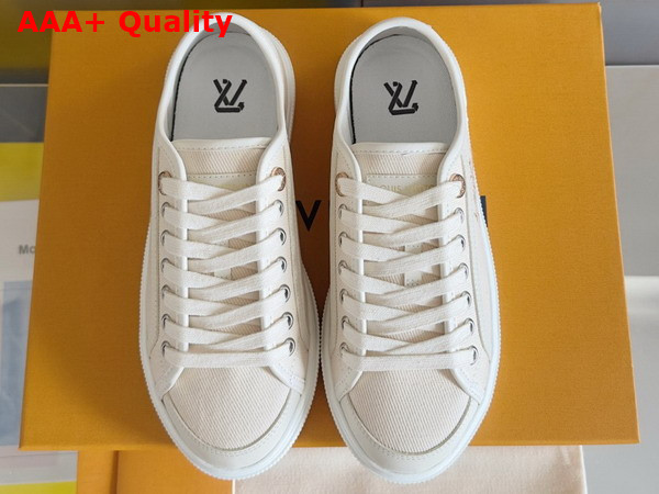 LV Lagoon Sneaker in Ecru White Canvas 1AIDX7 Replica