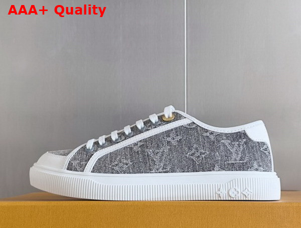 LV Lagoon Sneaker in Gray Monogram Denim 1AGYGK Replica