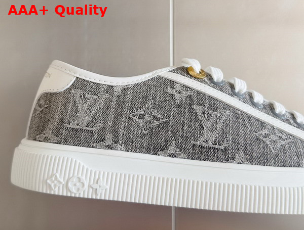 LV Lagoon Sneaker in Gray Monogram Denim 1AGYGK Replica