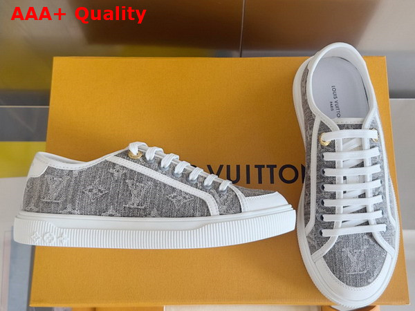 LV Lagoon Sneaker in Gray Monogram Denim 1AGYGK Replica