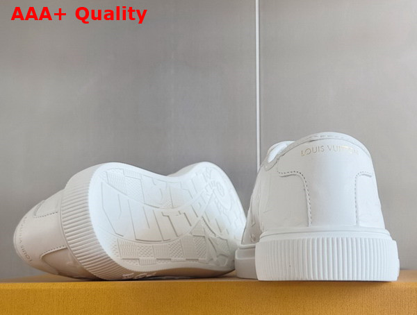 LV Lagoon Sneaker in White Monogram Debossed Calf Leather Replica