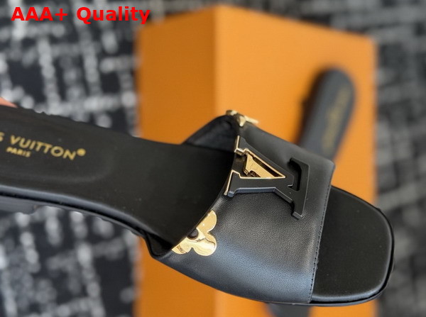 LV Mare Flat Mule in Black Plain Calf Leather 1AITR8 Replica