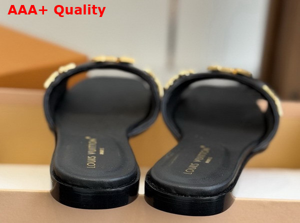 LV Mare Flat Mule in Black Plain Calf Leather 1AITR8 Replica