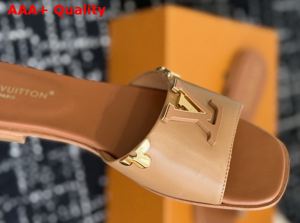 LV Mare Flat Mule in Natural Plain Calf Leather Replica
