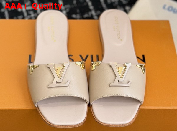 LV Mare Flat Mule in Nudel Plain Calf Leather Replica