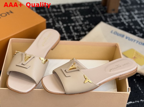 LV Mare Flat Mule in Nudel Plain Calf Leather Replica