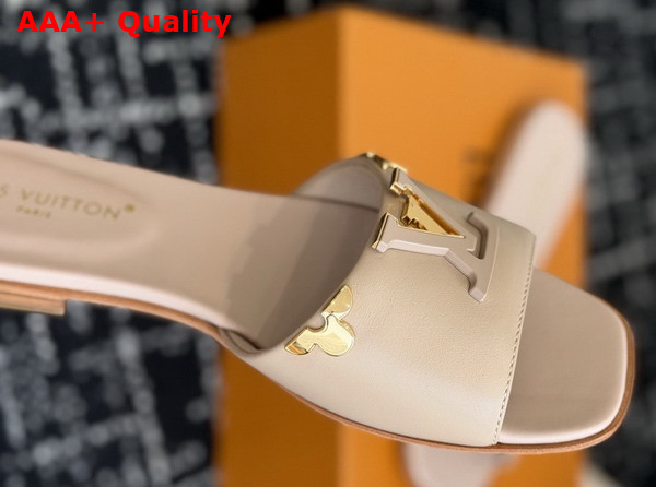 LV Mare Flat Mule in Nudel Plain Calf Leather Replica