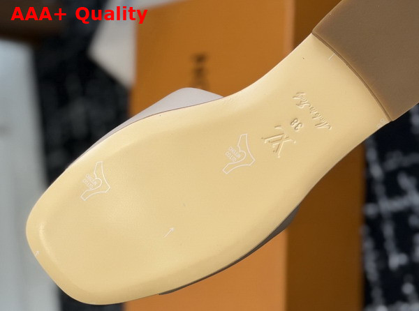 LV Mare Flat Mule in Nudel Plain Calf Leather Replica