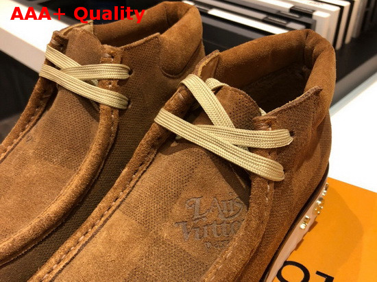 LV Mods Ankle Boot in Beige Damier Suede Calf Leather 1A81CZ Replica