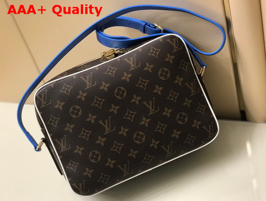 LV NBA Nil Messenger Bag in Monogram Canvas and White Cowhide Leather Trim Replica