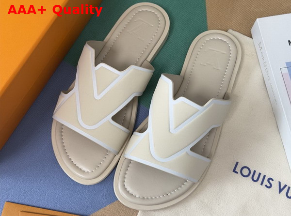 LV Oasis Mule in Beige Grained Calf Leather 1AIZOZ Replica