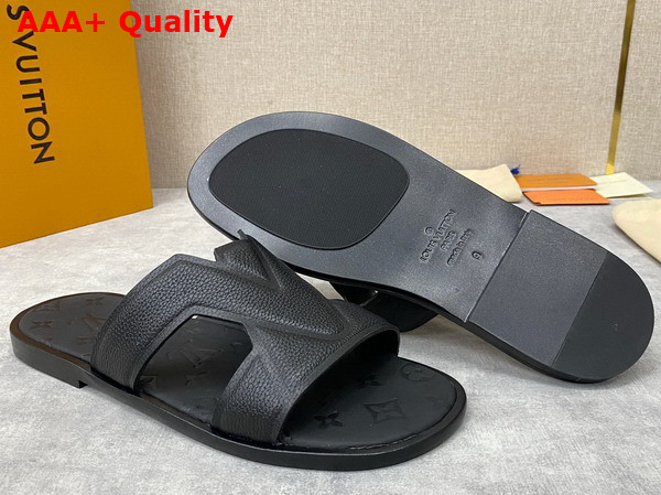 LV Oasis Mule in Black Grained Calf Leather 1AA4CB Replica
