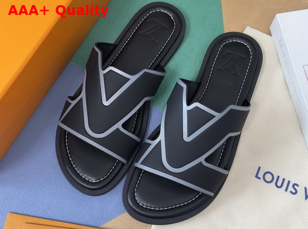 LV Oasis Mule in Black Grained Calf Leather Replica
