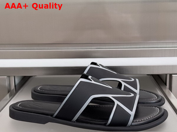 LV Oasis Mule in Black Grained Calf Leather Replica