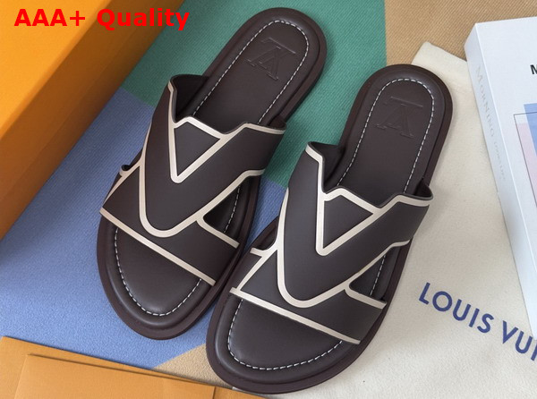 LV Oasis Mule in Brown Grained Calf Leather 1AIZPF Replica