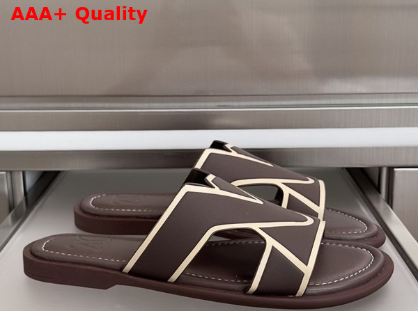 LV Oasis Mule in Brown Grained Calf Leather 1AIZPF Replica