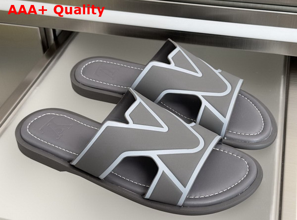 LV Oasis Mule in Grey Grained Calf Leather Replica